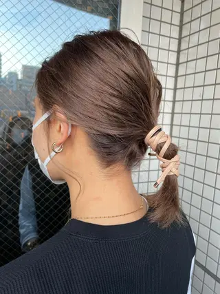 ミディアム ヘアアレンジ 女性リピ90%🍨 🩷佐藤みずきのヘアスタイル