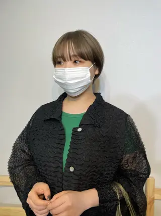 ショート カラー パーマ* 顔まわり似合わせのヘアスタイル