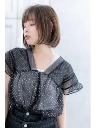 ミディアム シノハラ ガクト ショート/白髪ぼかしのヘアスタイル