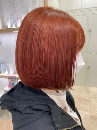 ショート カラー 野村 さなみ✨ぱっつんボブのヘアスタイル