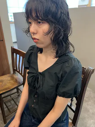 ミディアム パーマ ...alley/Dreap所属・Alley Takutoのヘアスタイル