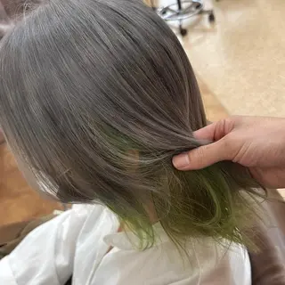 ミディアム カラー メンズパーマ 本多のヘアスタイル