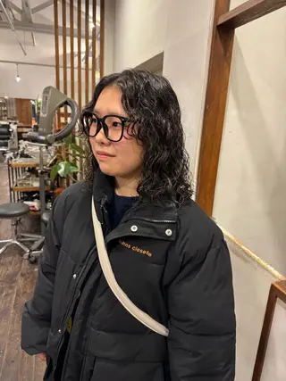 ミディアム パーマ MOK大阪梅田店 Asahiのヘアスタイル