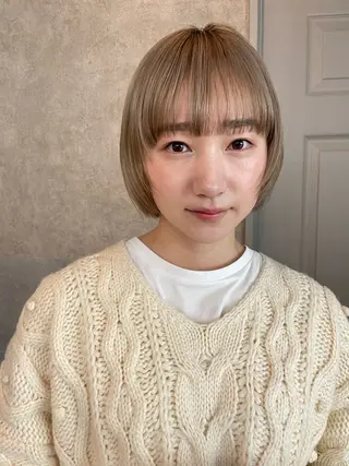 ショート ボブ顔周りカット honokaのヘアスタイル