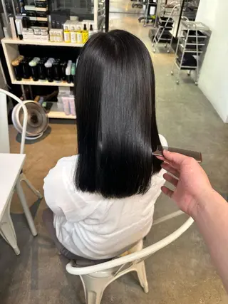 セミロング 【縮毛矯正髪質改善】 中山健太のヘアスタイル