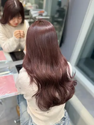 ロング カラー amane໒꒱うる艶 ブリーチ透明感カラーのヘアスタイル
