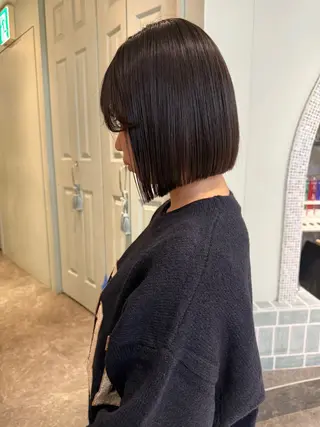 ショート ボブ/顔周りカット /縮毛矯正/鈴木隆太のヘアスタイル