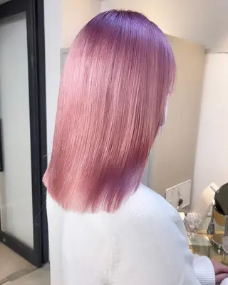 ミディアム カラー 渋谷ケアブリーチ Suuのヘアスタイル