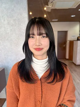 ミディアム カラー 高橋 みく/ minim 暖色のヘアスタイル