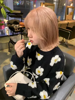 ショート カラー 美髪・シールエクステ ホソタニリョウコのヘアスタイル