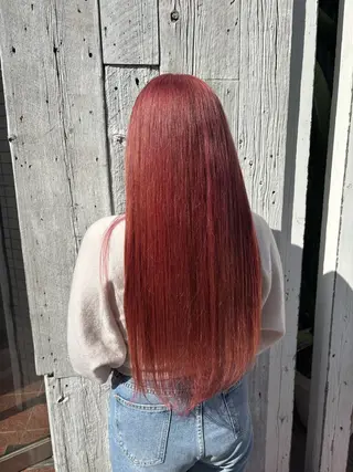 ロング カラー ブリーチ予約率90% 以上✨森山陽向のヘアスタイル