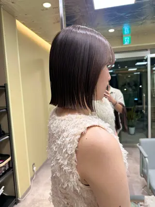 ミディアム ボブ/ぱつっとボブ/ 谷口 海星のヘアスタイル