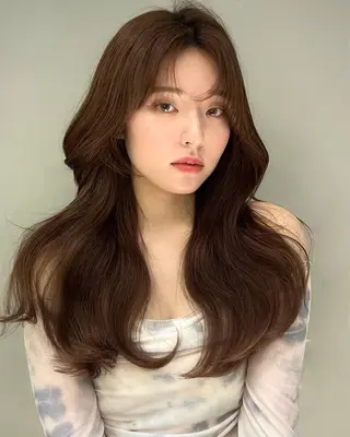 セミロング カラー 韓国JUNOヘア narumi‎🤍のヘアスタイル