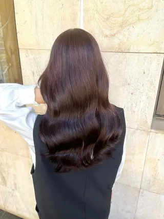 ロング カラー ブリーチなし✨艶髪 カラー𓃲YAGIのヘアスタイル