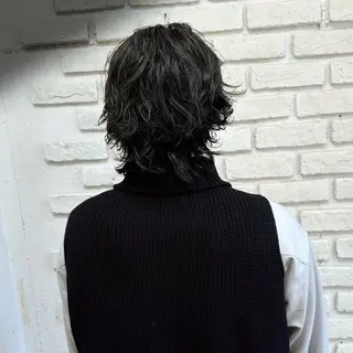ミディアム メンズパーマ 本多のヘアスタイル