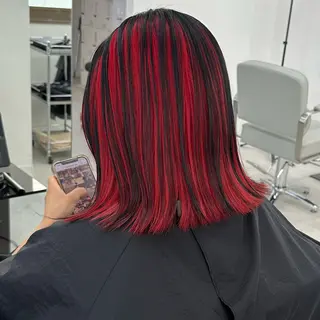ミディアム カラー REAL 心斎橋所属・ハイトーン/ベージュ /デザイン🦋ナツミのヘアスタイル