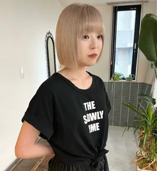 ミディアム カラー ブリーチ矯正/ ブリーチ特化mikaのヘアスタイル