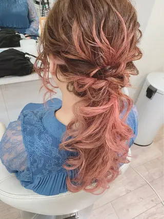 ロング ヘアアレンジ セットサロン      ラフテル所属・大阪/ヘアアレンジ /似合わせset💐のヘアスタイル