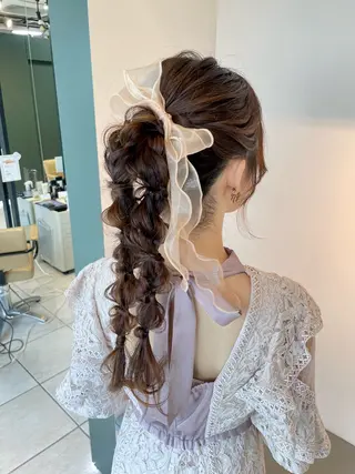 ロング ヘアアレンジ ヘアセット ✴︎Mai✴︎銀座のヘアスタイル