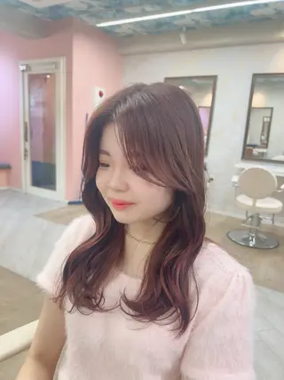 セミロング 髪質改善特化💫 韓国ヘアAyumuのヘアスタイル