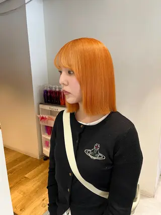 カラー kanta 梅田 韓国ハイトーンのヘアスタイル