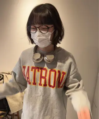 ミディアム カラー io濱川 遥のヘアスタイル