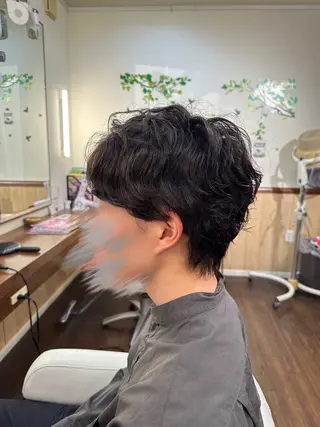 ショート パーマ メンズ BAROA中村橋所属・濱野 黎士のヘアスタイル