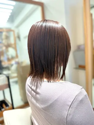 ミディアム カラー 安永 涼のヘアスタイル