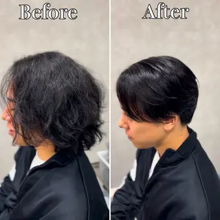 ショート パーマ メンズ 🔮メンズ縮毛矯正 毛流れパーマ💎竹永のヘアスタイル