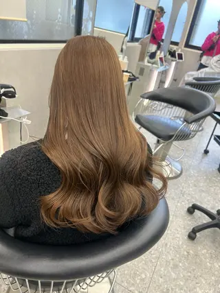セミロング ヘアアレンジ ベージュ🎀 ふみかのヘアスタイル
