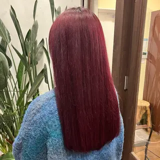 ロング インナーカラー🩵 角田紗雪のヘアスタイル