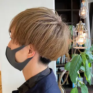 ショート メンズ デザインカット 加藤園のヘアスタイル