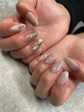 ロング カラー ヘアアレンジ キッズ ネイル マツエク・マツパ アイブロウ 福田 加奈のネイルデザイン