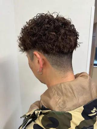 ショート パーマ メンズ パーマ/ハイトーン /吉田眞のヘアスタイル