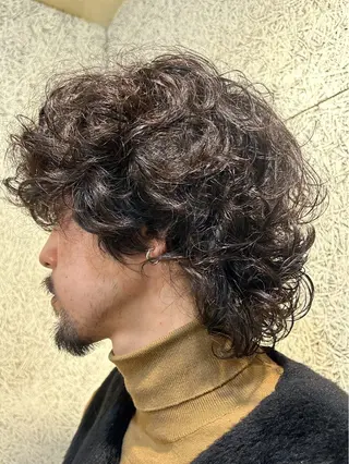 パーマ メンズ 長瀬 遥姫のヘアスタイル
