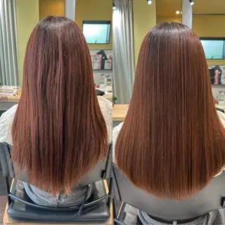 ロング パーマ hub hair レイヤー/透明感のヘアスタイル