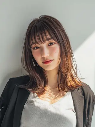 ミディアム カットモデル募集中✨ 津川里緒✨️のヘアスタイル