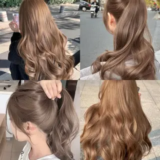 カラー 似合わせ💗透け感 💗うる艶カラー💗のヘアスタイル