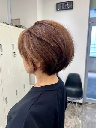 ショート カラー ショートボブ/縮毛 矯正ハイトーン/増田のヘアスタイル