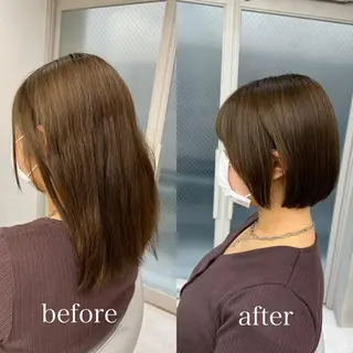 ショート カラー 【くせ毛さんのお悩み 解決🍀】栗橋のヘアスタイル