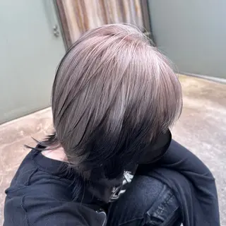 ミディアム カラー ハイトーン/ウルフ /エクステ/ましろのヘアスタイル