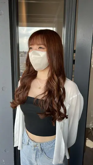 ロング ぱつっとボブ/Wカラ ー/ことこ🍒のヘアスタイル