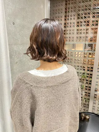 ショート パーマ ロングパーマ木村 ボブパーマのヘアスタイル