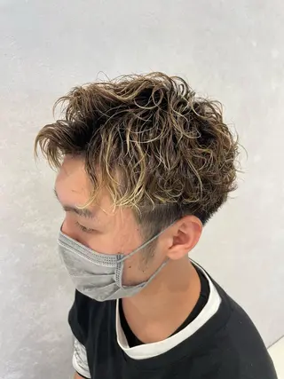 ショート パーマ メンズ 竹田 京人のヘアスタイル