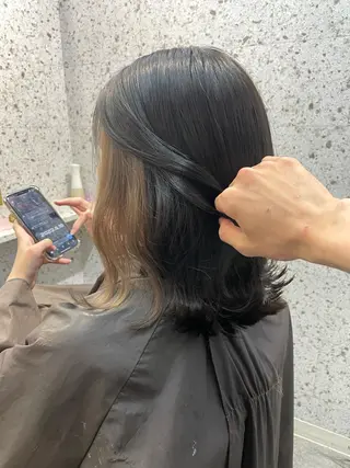 ミディアム カラー lani hair salon所属・SHOTO ハイトー ン/デザインカラーのヘアスタイル