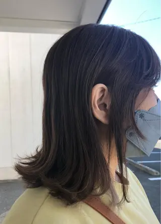 ミディアム カラー 坂田 優子のヘアスタイル