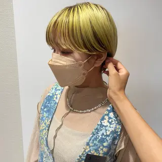 ショート カラー ベージュ/透明感/ 桃子のヘアスタイル