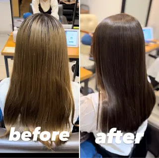 セミロング カラー 🌿earth亀有店 【緑髪のノブ】🌿のヘアスタイル