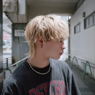 ショート カラー メンズ 🐺ウルフ特化🐺 毛流れパーマ/Ryoのヘアスタイル