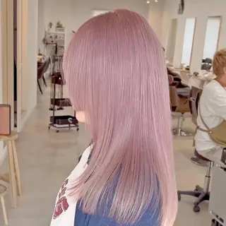 セミロング カラー ボブ/韓国ボブ/ブリ ーチ/鈴木康平のヘアスタイル